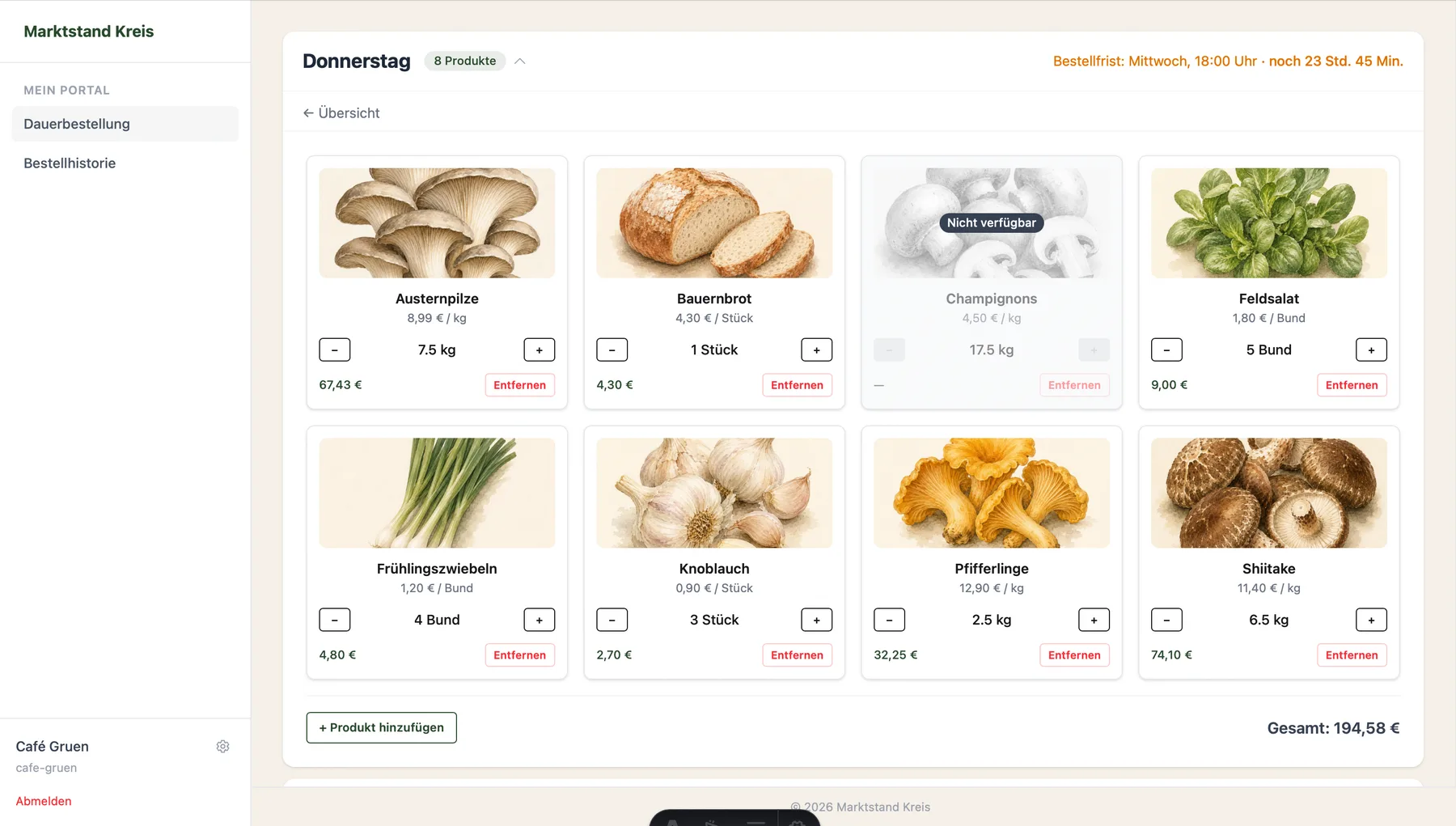 Marktstand Krais